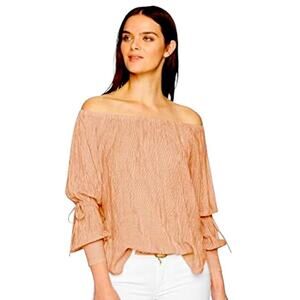 Adriano Goldschmied Tallulah Off-Shoulder Blouse, Casual, Feminine, Blush, M